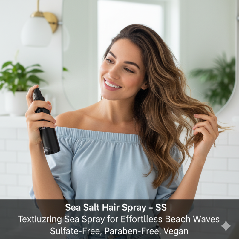 Sea Hair Spray – Texturizing Sea Spray for Effortless Beach Waves | Sulfate-Free, Paraben-Free, Vegan – SS