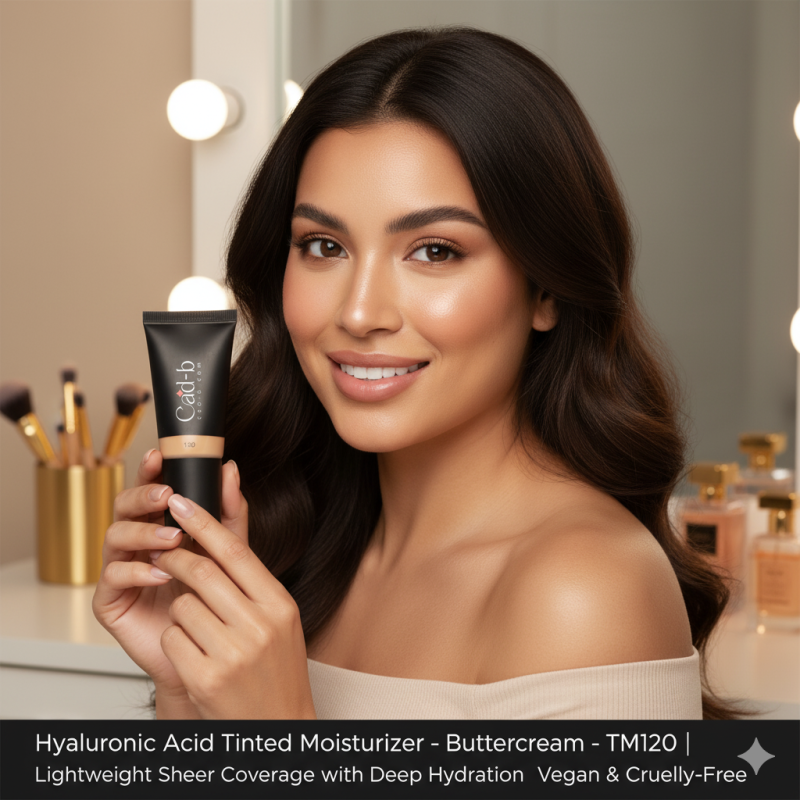 Hyaluronic Acid Tinted Moisturizer – Buttercream – TM120 | Lightweight Sheer Coverage with Deep Hydration | Vegan & Cruelty-Free