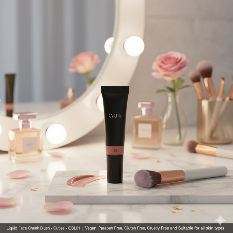 Liquid Face Cheek Blush - Cuties - QBL01 | Vegan, Paraben Free, Gluten Free, Cruelty Free and Suitable for all skin types